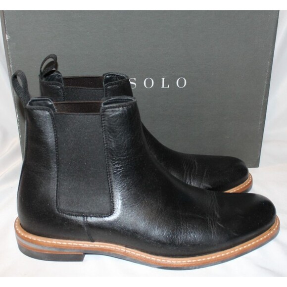 Nisolo Men's BLACK Marco Everyday Chelsea Leather Boots $268 NIB SZ 10 - Picture 1 of 7